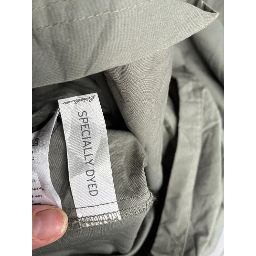 Eddie Bauer Mens Field Jacket Olive Green Utility Full Zip Mesh Lined Large